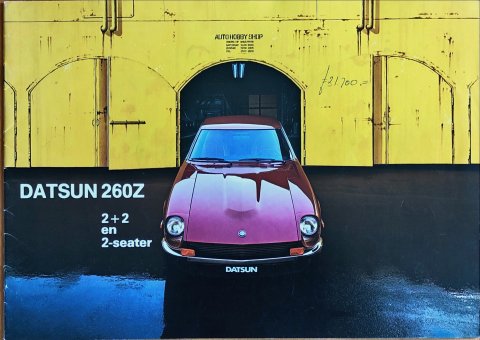 Datsun 260Z 2+2 en 2-seater nr. -, jaren 70 A4, 12, NL, € 15,= year jaren 70 folder brochure
