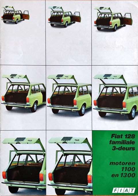 Fiat 128 familiale 3-deurs nr. -, begin jaren 70 A4, 8, NL year begin jaren 70 folder brochure