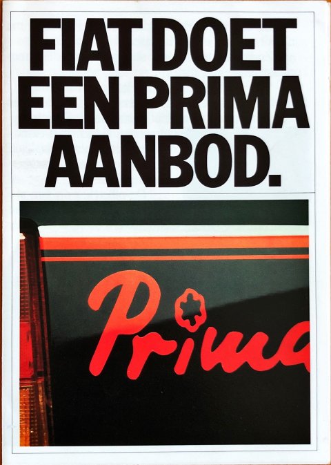Fiat Panda 45 Prima, 127 Prima nr. -, 1983 15,0 x 21,0, 4, NL year 1983 folder brochure