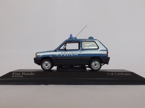 Fiat Panda Polizia, 1980, blauw, Minichamps, 400 121490
