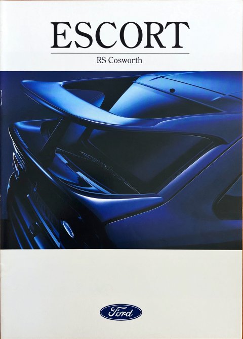 Ford Escort RS Cosworth nr. PN 272510, 1992-12 A4, 16, NL year 1992 folder brochure