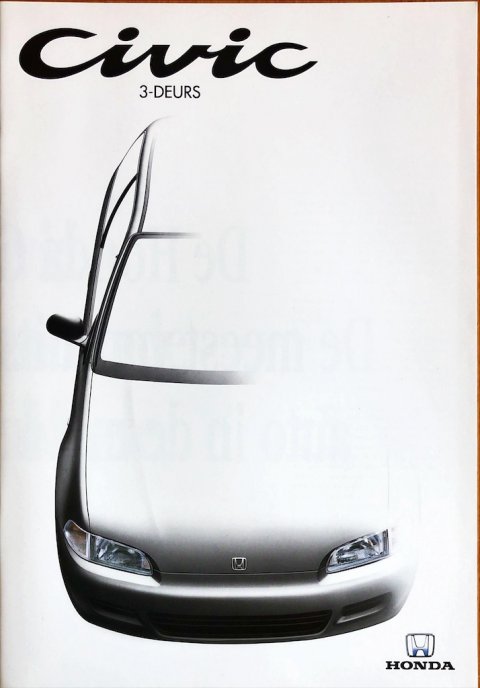 Honda Civic 3-deurs nr. 00101-006-999, 1992-03 NL 1992 folder brochure (1)
