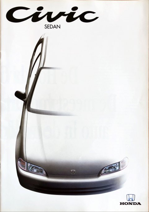 Honda Civic sedan nr. 00101-006-999, 1991-11 A4, 28, NL year 1991-11 folder brochure