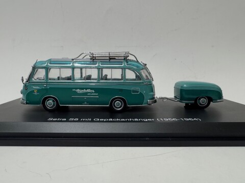 K&auml;ssbohrer Setra S6 Bus + aanhanger Der Reiseliebling aus Langenau, 1956 1964 Schuco 02822 #1
