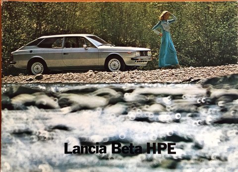 Lancia Beta HPE nr. 88795724, 1975 24,0 x 34,5, 16, 4-talig year 1975 folder brochure