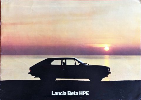 Lancia Beta HPE nr. 88795746, - 24,0 x 34,5, 16, 4-talig year - folder brochure