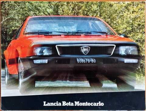 Lancia Beta Montecarlo nr. 88795725, - 24,5 x 32,0, 12, 4-talig year - folder brochure