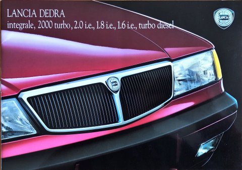 Lancia Dedra nr. 28591, 1991 A4, 36, NL year 1991 folder brochure