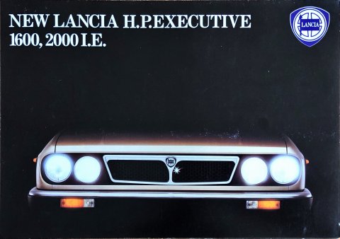 Lancia H.P.Executive 1600, 2000 I.E. nr. 88799171, jaren 80 A4, 8, EN year jaren 80 folder brochure