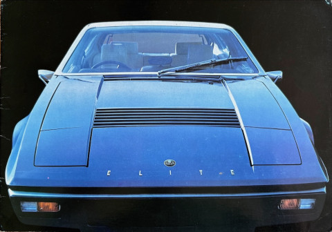 Lotus Elite EN:DE:FR jaren 70 folder brochure