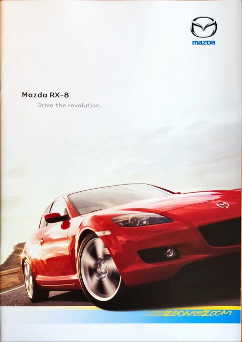 Mazda RX-8 nr. BJN 300868 BFL, 2004-11 A4, 28, Vlaams, € 5,= year 2004 folder brochure (1)