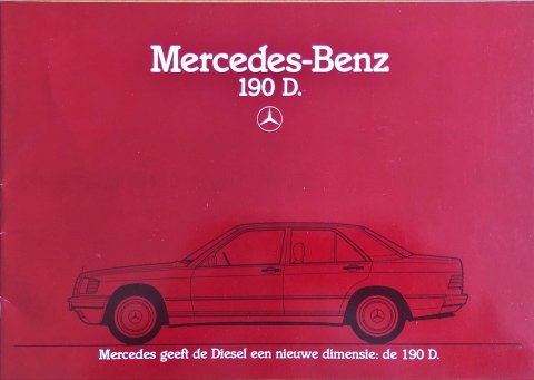 Mercedes 190 Diesel nr. 0001-07-02, 1984-10 A4, 24, NL year 1984 folder brochure