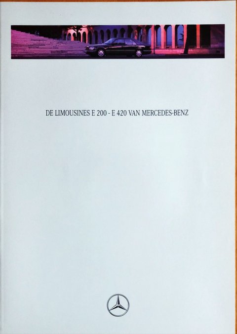 Mercedes E sedan W124 nr. 0105-07-00, 1993-08 A4, 52, NL year 1993 folder brochure