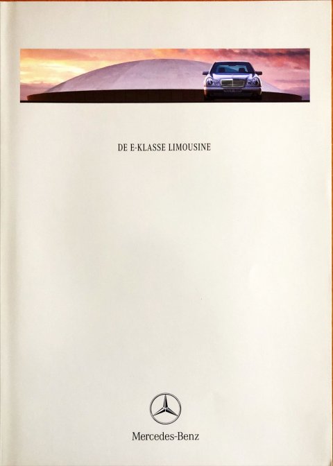 Mercedes E sedan W210 nr. 0106-07-06, 1998-05 A4, 58, NL year 1998 folder brochure