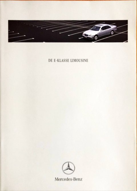 Mercedes E sedan W210 nr. 0107-07-00, 1999-07 A4, 54, NL year 1999 folder brochure