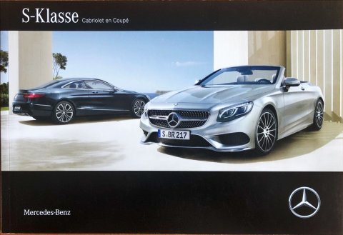 Mercedes S-klasse Cabriolet en Coupé A217 - C217 nr. 0931-07-00, 2016-03 19,3 x 28,4, 68, NL year 2016 folder brochure