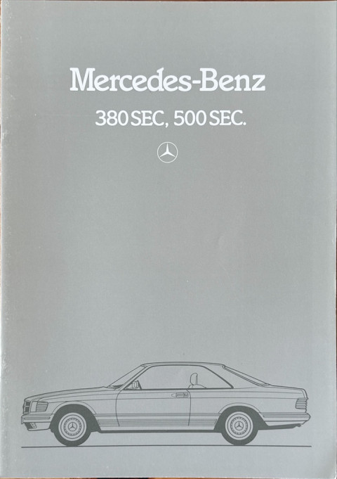 Mercedes S klasse Coupé 380 SEC, 500 SEC W126 nr. 0901 00 04, 1983 06 A4, 30, DE year 1983 folder brochure