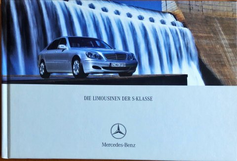 Mercedes S-klasse W220 nr. 0609-00-02, 2003-09 17,0 x 25,0 (boek), 84, DE year 2003 folder brochure