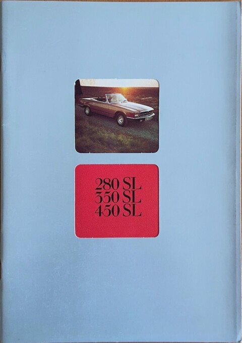 Mercedes SL R107 (280 SL, 350 SL, 450 SL) nr. WZ 1658:01:02, 1976 07 A4, 44, EN year 1976 folder brochure