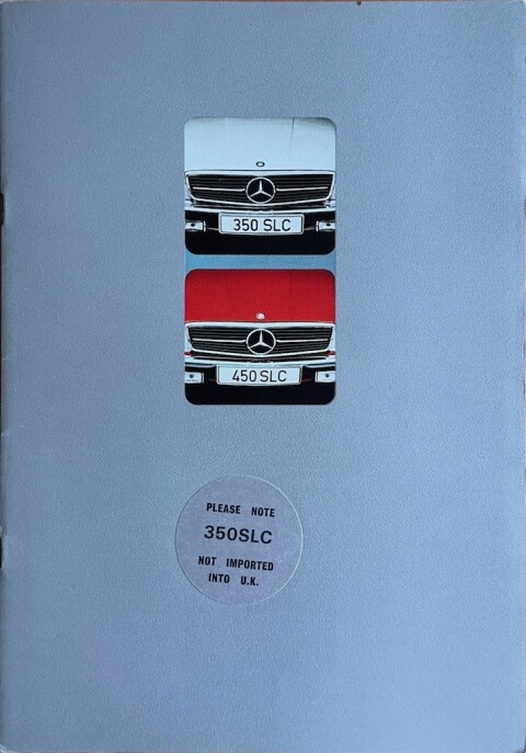 Mercedes SLC C107 (350 SLC, 450 SLC) nr. WZ 1513:01:02, 1973 06 A4, 36, EN year 1973 folder brochure