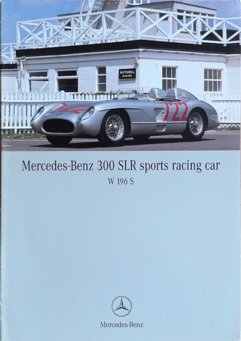 Mercedes W 196 S 300 SLR sports racing car 722 nr.  , &plusmn; 2003 A4, 12, EN year &plusmn; 2003 folder brochure