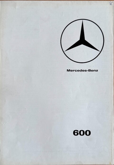 Mercedes W100 (600) ongeveer 1965 A4, 8, NL folder brochure