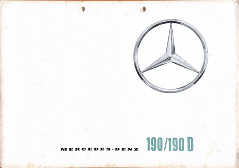 Mercedes W110 (190 : 190 D) nr. P 1004, 1961 07 22,0 x 31,0, 36, DE year 1961 folder brochure
