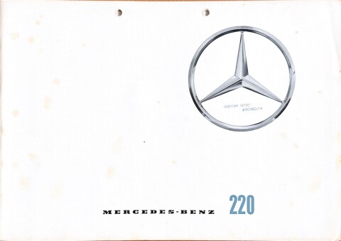 Mercedes W111 (220) nr. P 1005, 1961 07 22,0 x 31,0, 26, DE year 1961 folder brochure