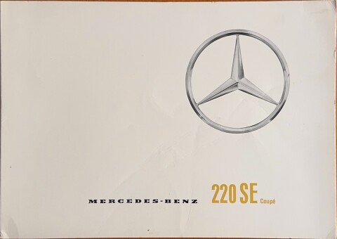 Mercedes W111 (220 SE Coupe) nr. P 2141:1 e, 1961 11 22,0 x 31,0, 28, EN year 1961 folder brochure