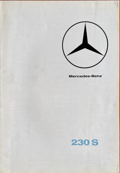 Mercedes W111 (230 S) nr.  , 1967 01 A4, 8, NL year 1967 folder brochure