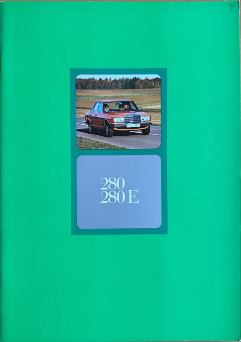 Mercedes W123 280, 280E nr. WZ 1684:00:07, 1975 12 A4, 38, NL year 1975 folder brochure