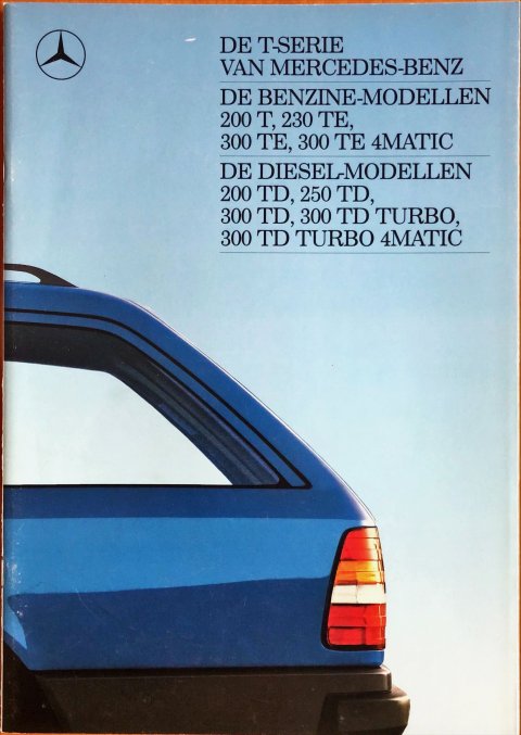 Mercedes W124 Combi nr. 0501-07-04, 1988-01 A4, 40, NL year 1988 folder brochure