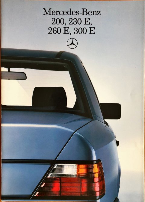 Mercedes W124 Sedan Benzine nr. 0201-07-01, 1985-04 A4, 36, NL year 1985 folder brochure