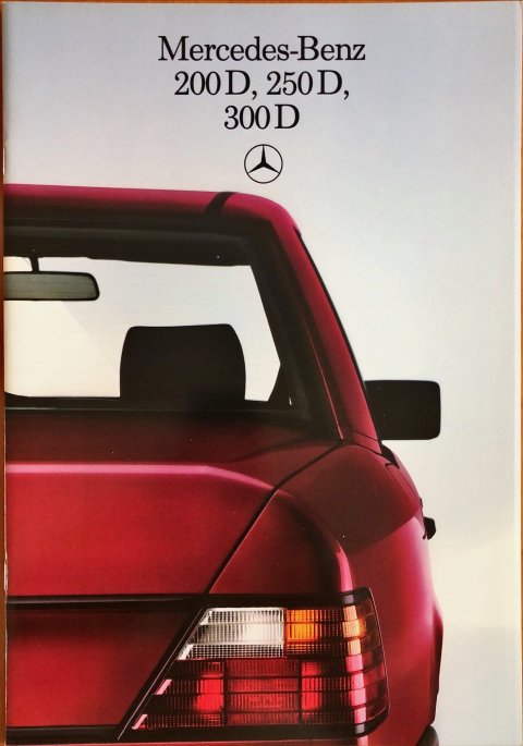 Mercedes W124 Sedan Diesel nr. 0101-07-01, 1985-04 A4, 32, NL year 1985 folder brochure