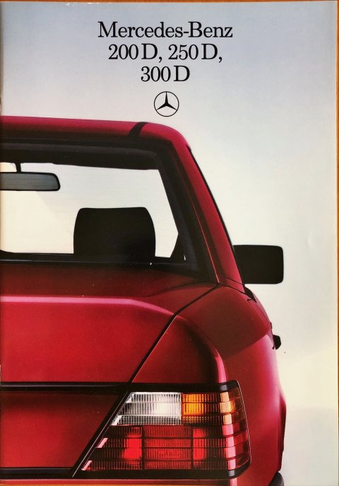 Mercedes W124 Sedan Diesel nr. 0101-07-04, 1985-11 A4, 32, NL year 1985 folder brochure