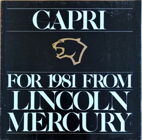 Mercury Capri 1981 nr. P-103, 1980-08 23,0 x 23,0, 12, EN year 1980 folder brochure