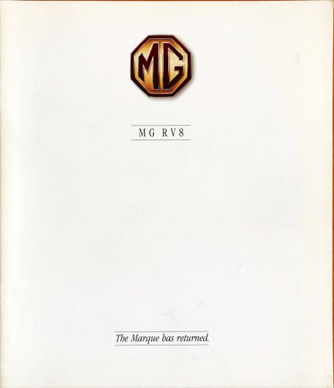 MG RV 8 nr. 4441, 1992 A4, 20, EN year 1992 folder brochure