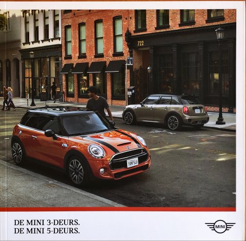 Mini Mini Hatchback 3-deurs en 5-deurs nr. 511 999 005 64 3 2019, 2019 23,0 x 23,0, 58, BE-NL year 2019 folder brochure