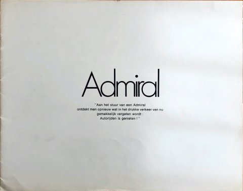 Opel Admiral nr. J.2979, 1972 23,5 x 30,0, 16, NL year 1972 folder brochure