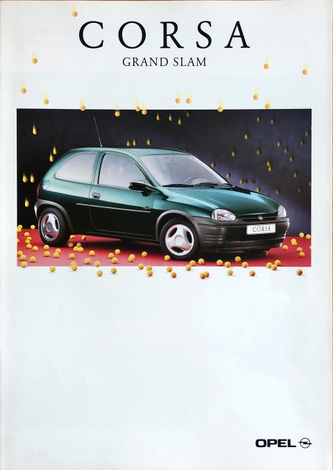 Opel Corsa Grand Slam nr. 01003, 1995 A4, 6, DE year 1995 folder brochure