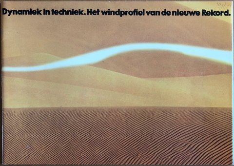 Opel Rekord nr. -, 1977-10 A4, 26, NL year 1977 folder brochure