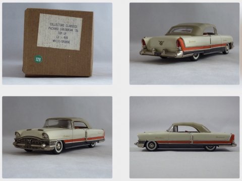 Packard Caribbean cabriolet 1956 wit-oranje Collectors Classics (1)