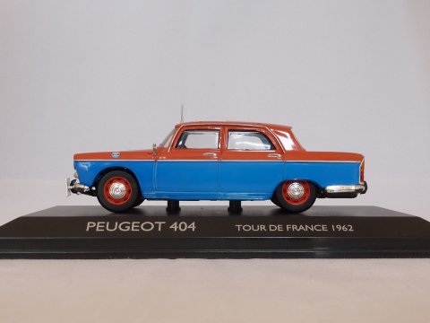 Peugeot 404 Tour De France, 1962, blauw:rood, Norev, 474409 