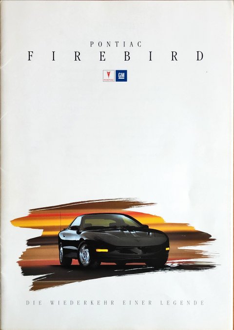 Pontiac Firebird (1995 modellen) nr. -, 1995 A4, 20, DE year 1995 folder brochure