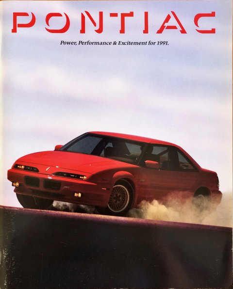 Pontiac Programma modeljaar 1991 nr. -, 1990 22,5 x 27,5 , 92, EN year 1990 folder brochure