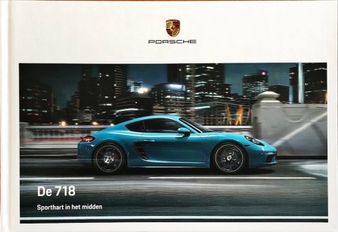 Porsche 718 Boxster en 718 Cayman nr. WSLN2001000191, 2019-05 NL 2017 folder brochure