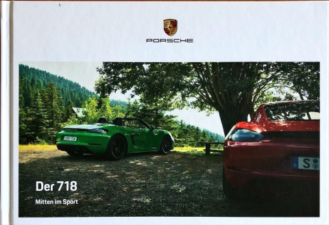 Porsche 718 Boxster en 718 Cayman nr. WSLN2101005310 DE:WW, 2021 03 DE 2021 folder brochure
