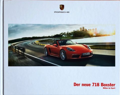Porsche 718 Boxster nr. WSLN1701000110 DE, 2016-01 2016 folder brochure
