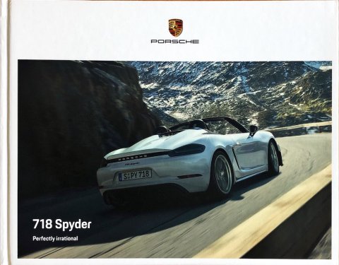 PORSCHE 718 BOXSTER SPYDER NR. WSLN2001000220, 2019-06  EN 2019 FOLDER BROCHURE