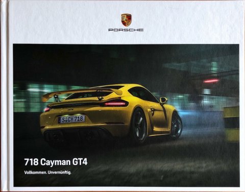 Porsche 718 Cayman GT4 nr. WSLN2001000310 DE:WW, 2019-06 DE 2019 folder brochure